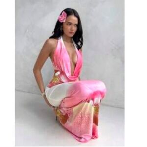 Elegant Pink Maxi Dress